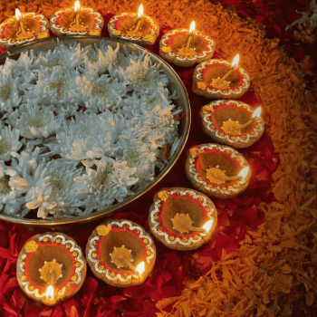 gaumay deepak 10pcs set (कामधेनु गौमय दीपक )